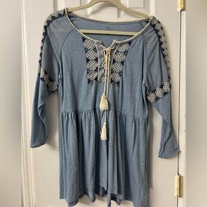 Hannah Top XL boho/embroidered
